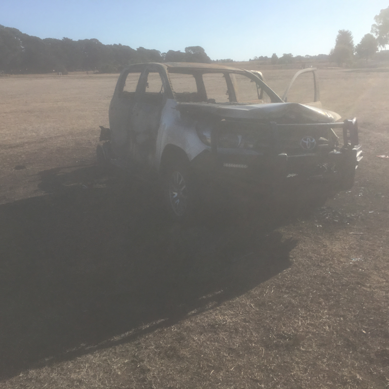 Illustration for article titled burn't out Toyota HiLux anyone?